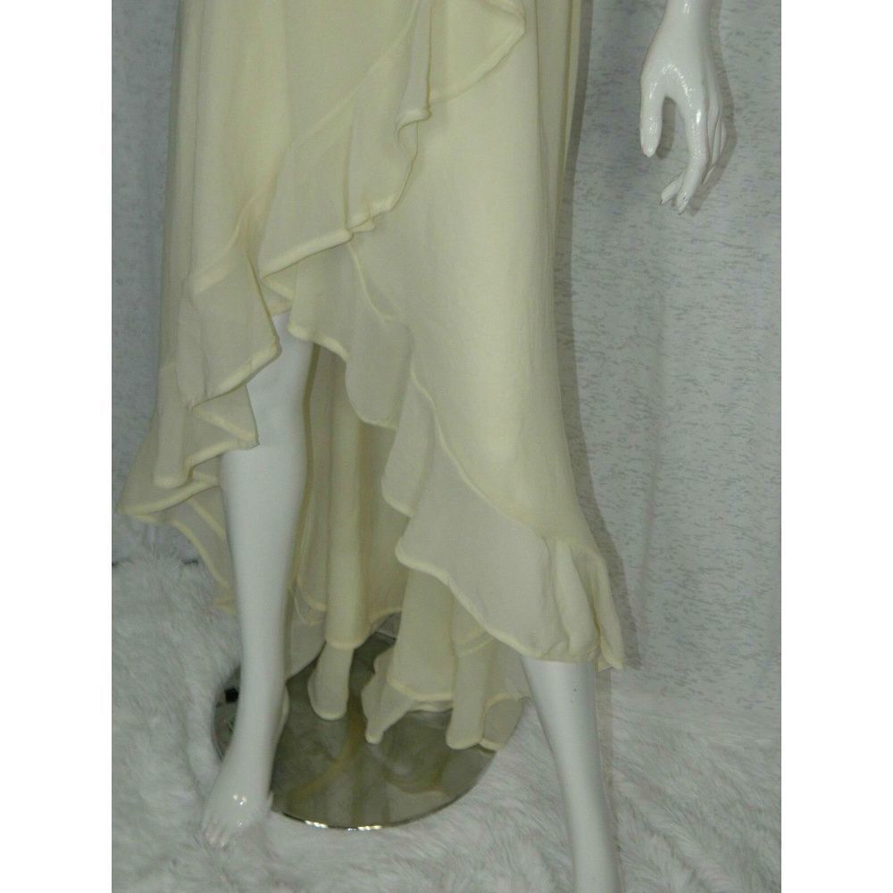 Roxberi Ruffle‎ Strapless High Low Maxi Dress Sz S - Picture 4 of 8